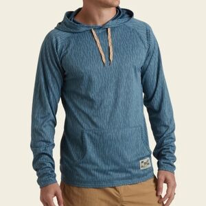 Howler Bros. Loggerhead Hoodie in Deluge Camo Pacific Blue Medium